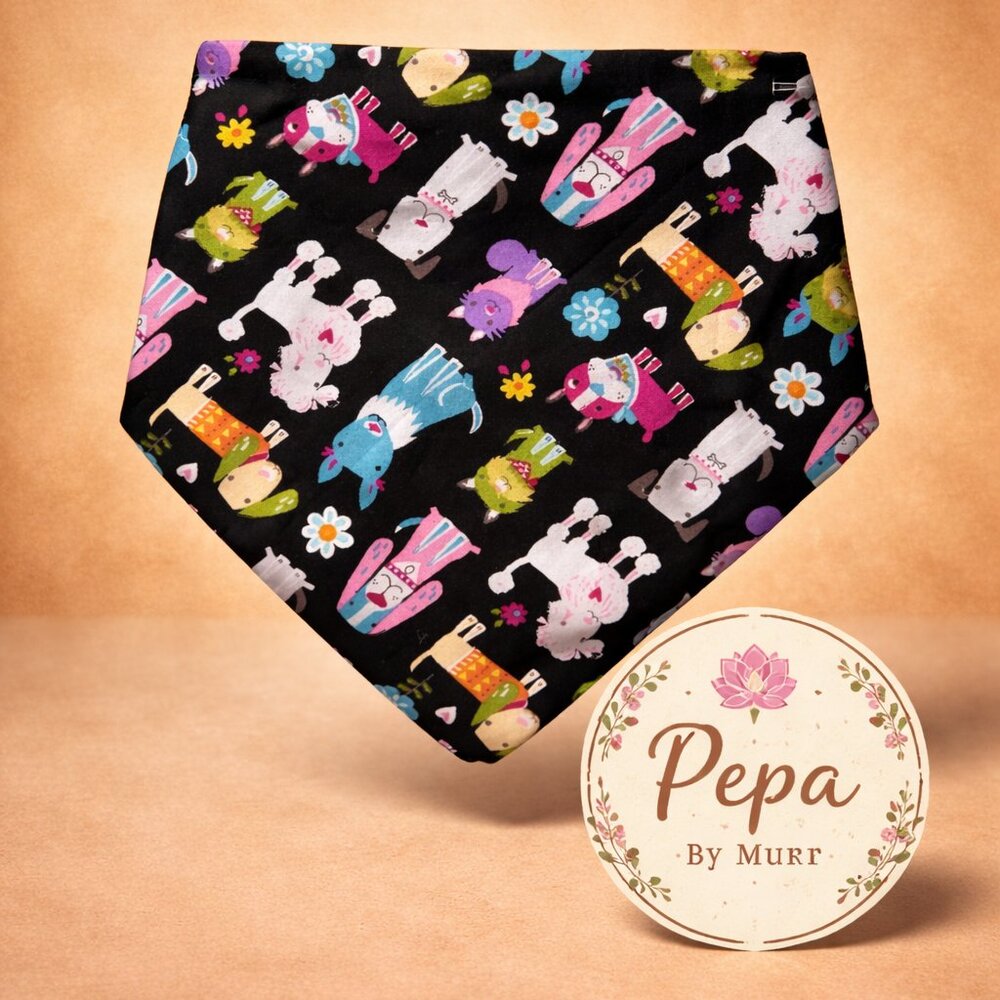 Reversible Dog or Cat Bandana | 100% Cotton | Snap Closure | Fits 15–17" Neck